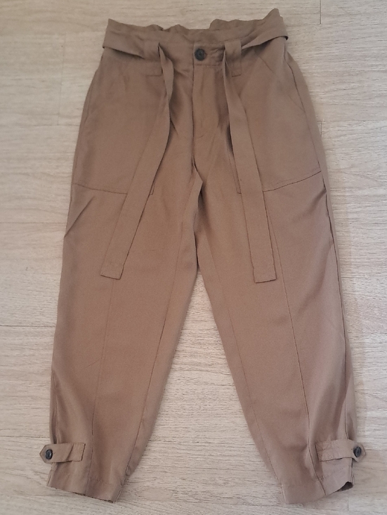 Banana Republic Pants - Banana Republic Tan Paperbag Waist Chinos with Tie Belt
